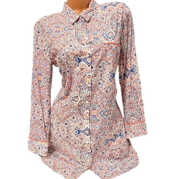 Victoria’s Secret The Mayfair Button Down Sleep Pajama sleepshirt Large - Picture 1 of 8